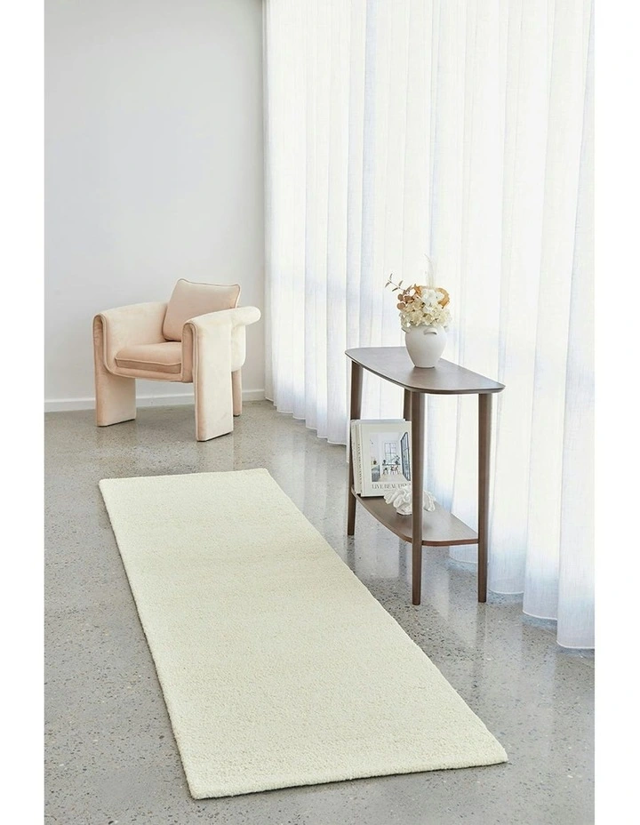 Conscious Loom Embrace Runner Rug in Cream image 1
