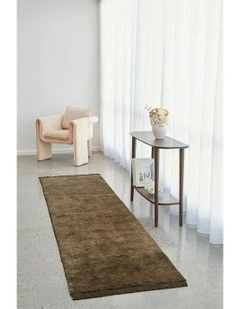Conscious Loom Kinship Runner Rug in Bear Brown