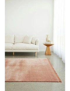Conscious Loom Kinship Rug in Blush Pink