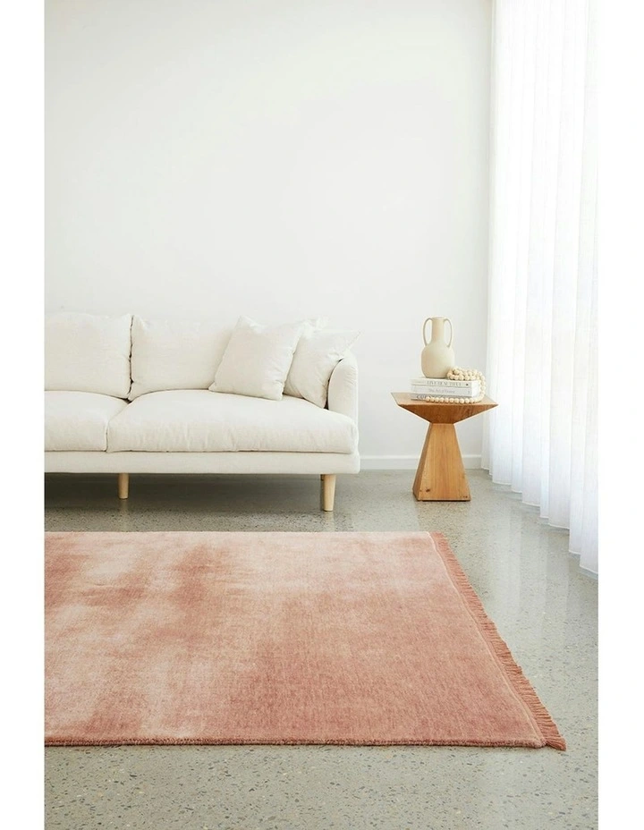 Conscious Loom Kinship Rug in Blush Pink image 1