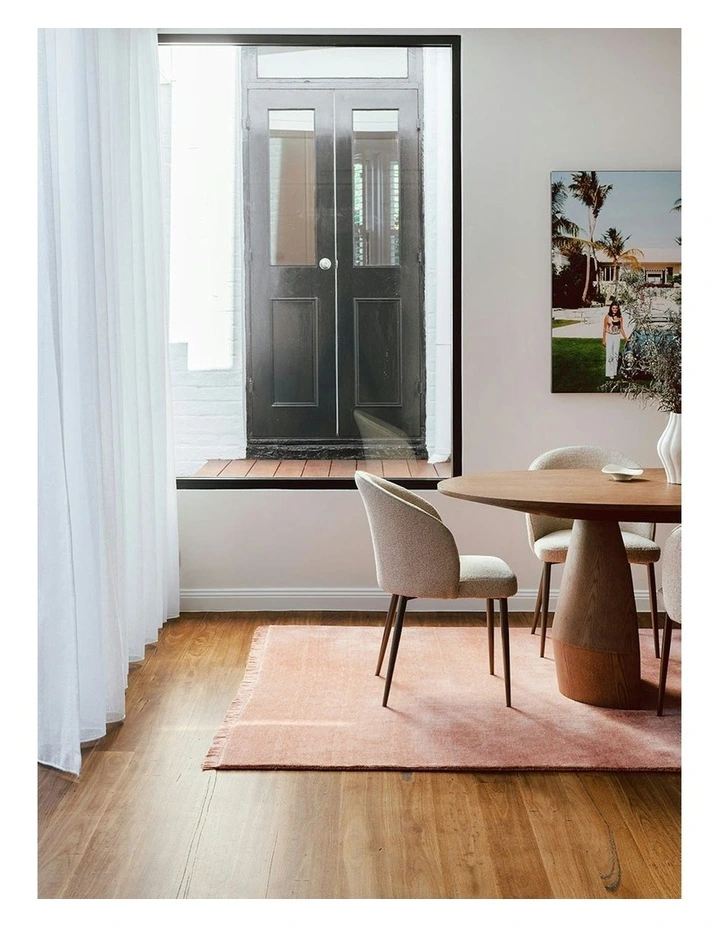 Conscious Loom Kinship Rug in Blush Pink image 2