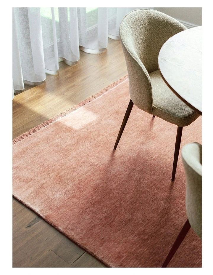 Conscious Loom Kinship Rug in Blush Pink image 4
