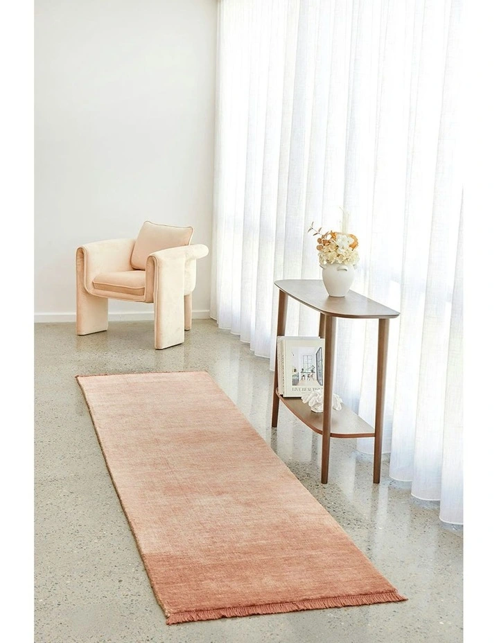 Conscious Loom Kinship Runner Rug in Blush Pink image 1