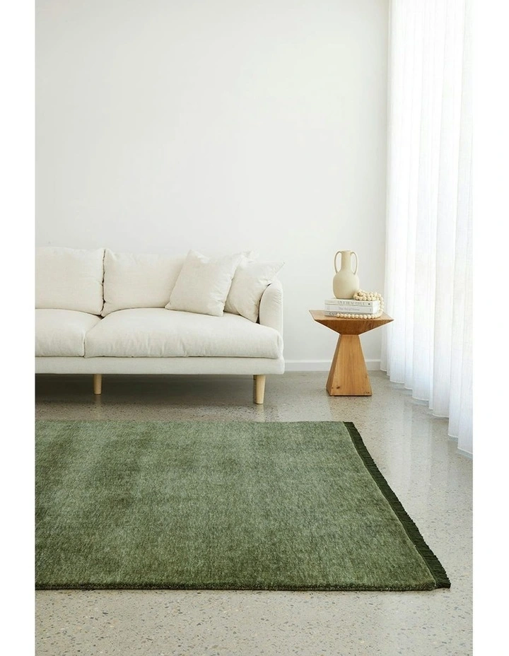 Conscious Loom Kinship Rug in Forest Green image 1