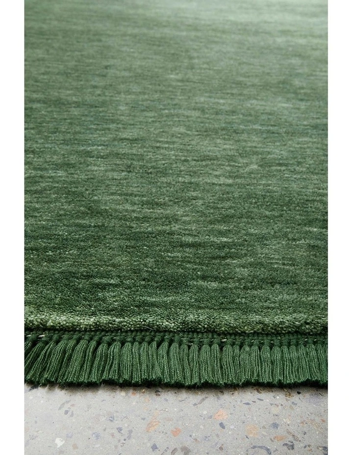 Conscious Loom Kinship Rug in Forest Green image 4