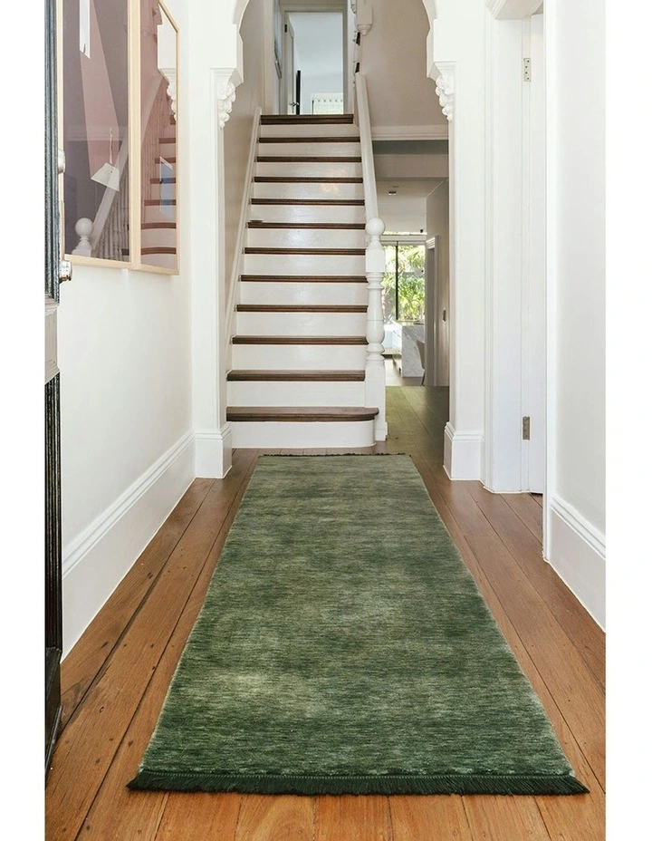 Conscious Loom Kinship Runner Rug in Forest Green image 2