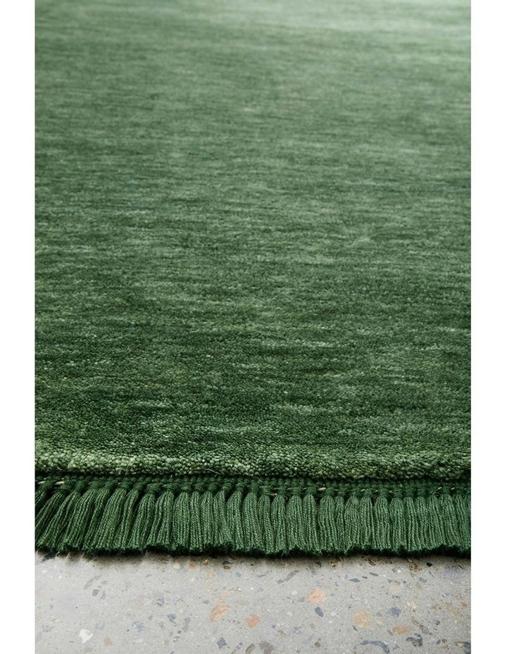 Conscious Loom Kinship Runner Rug in Forest Green image 4