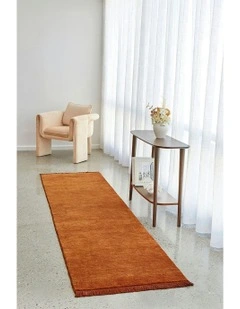 Conscious Loom Kinship Runner Rug in Paprika
