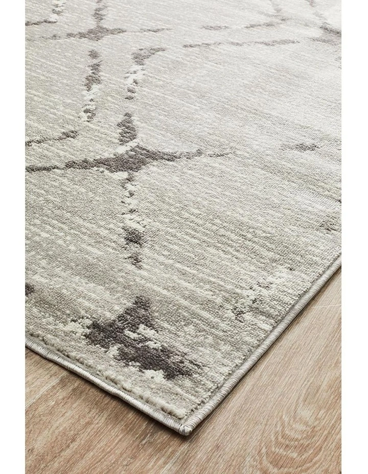 Metro Contemporary Diamond Rug Silver Grey image 2