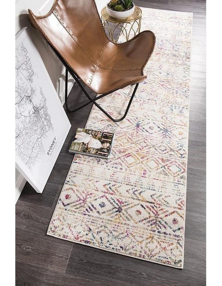 Oasis Ismail Rustic Runner Rug in Multi image 6