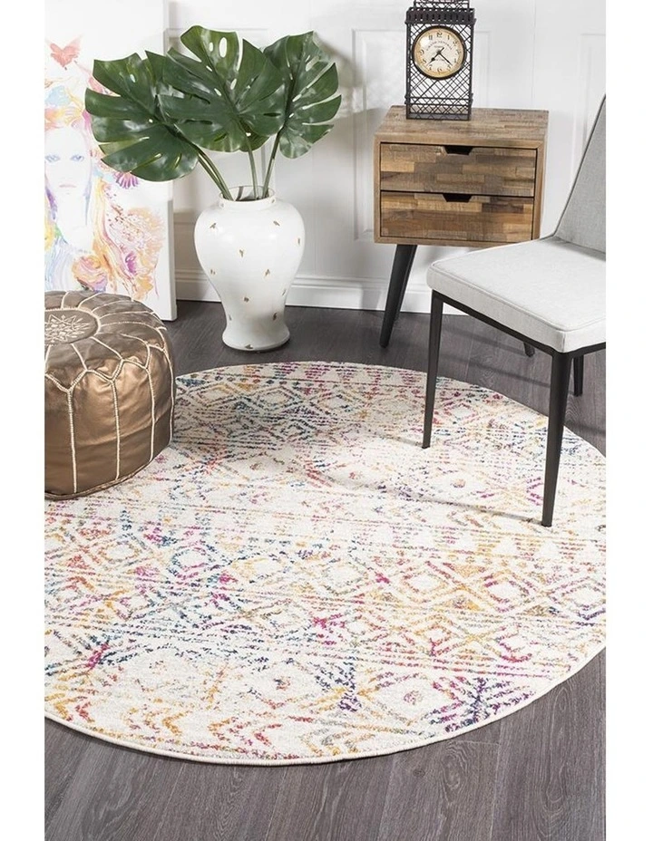 Oasis Ismail Rustic Round Rug in Multi image 5