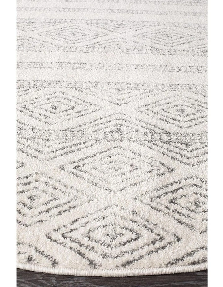 Oasis Salma Tribal Round Rug in Grey image 2