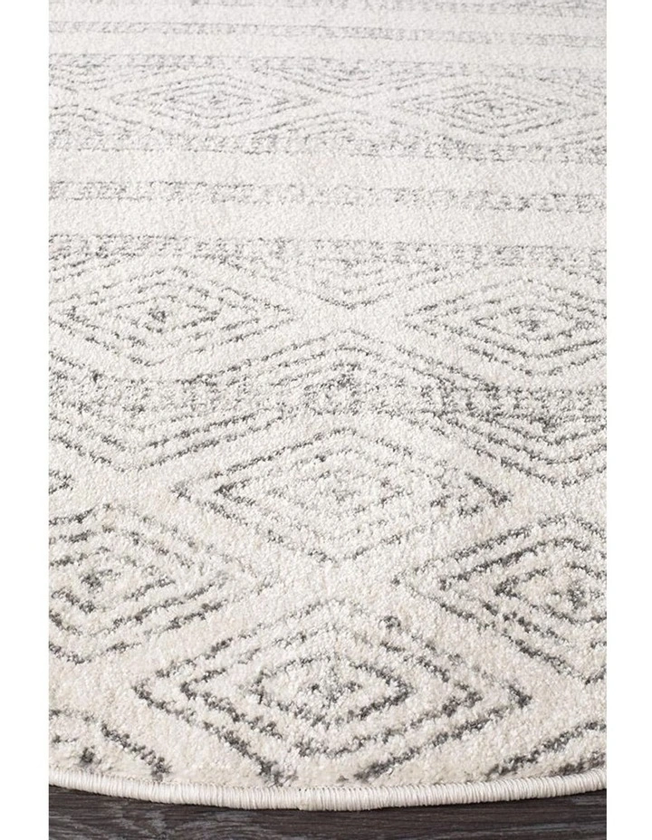 Oasis Salma Tribal Round Rug in Grey image 2