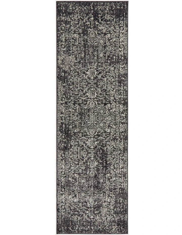 Evoke Scape Charcoal Transitional Runner Rug image 1