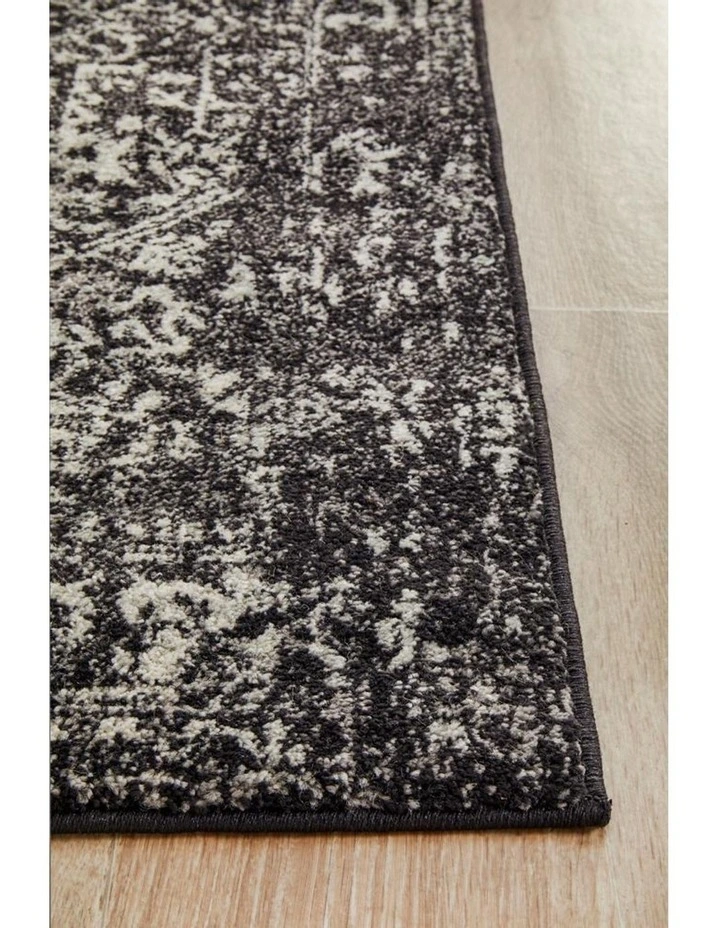 Evoke Scape Charcoal Transitional Runner Rug image 3