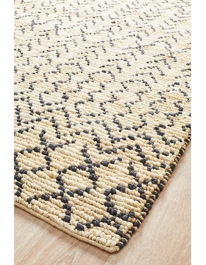 Kenya Elki Hand Woven Tribal Jute Rug image 2