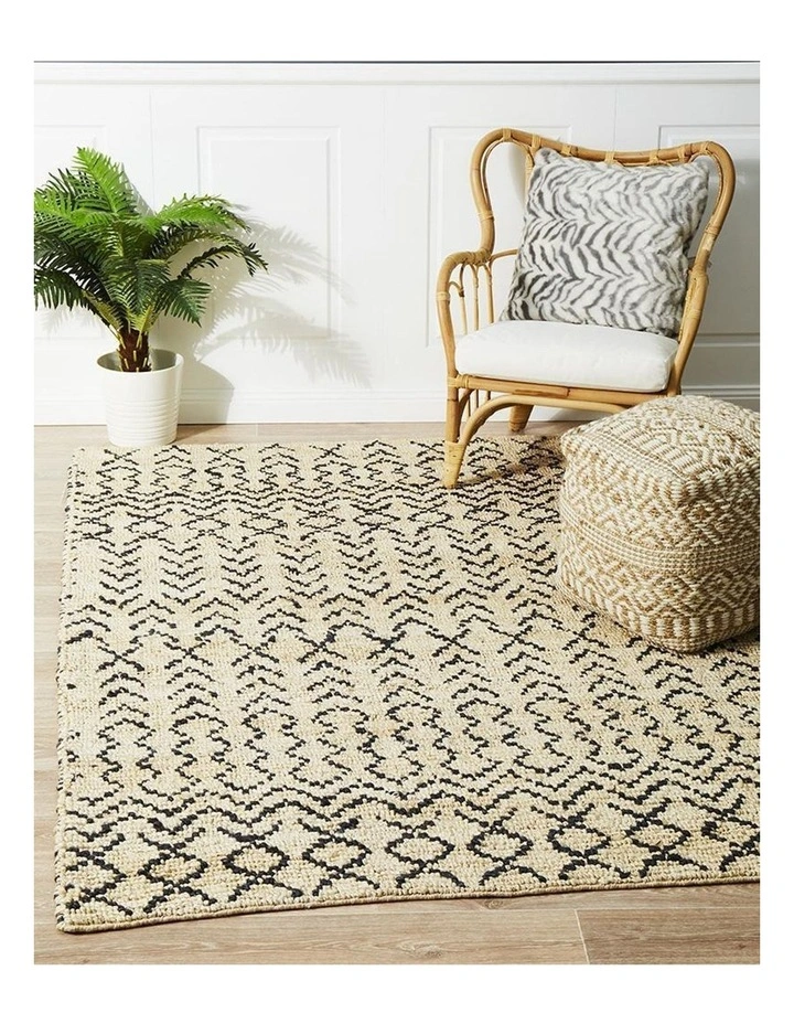 Kenya Elki Hand Woven Tribal Jute Rug image 7