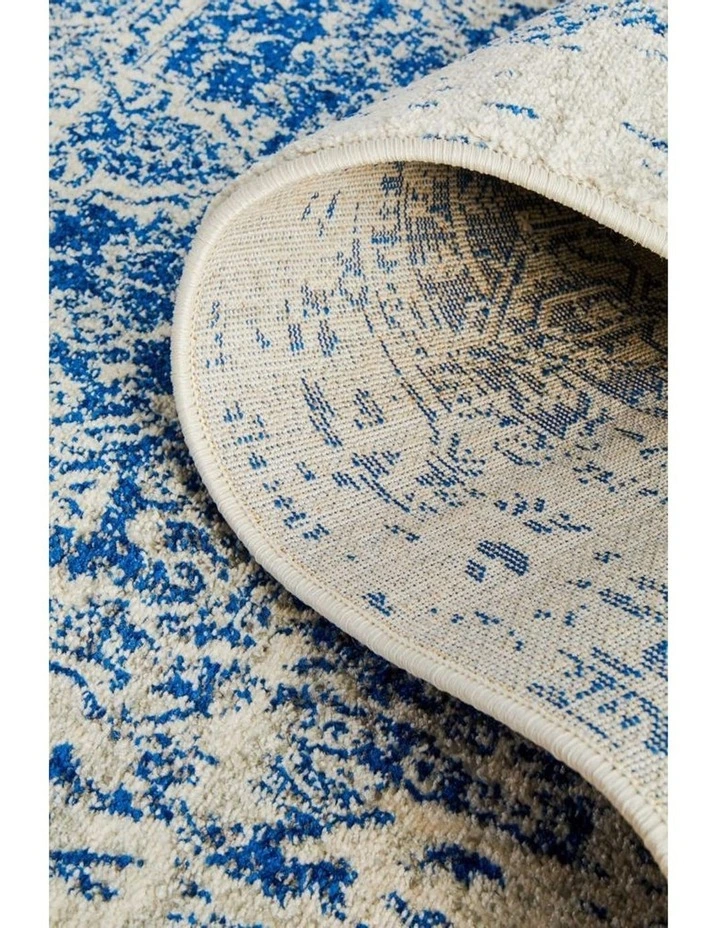 Evoke Horizon White Navy Transitional Runner Rug image 3