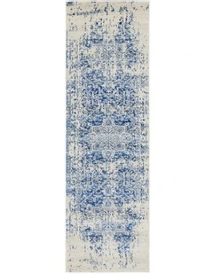 Evoke Horizon White Navy Transitional Rug