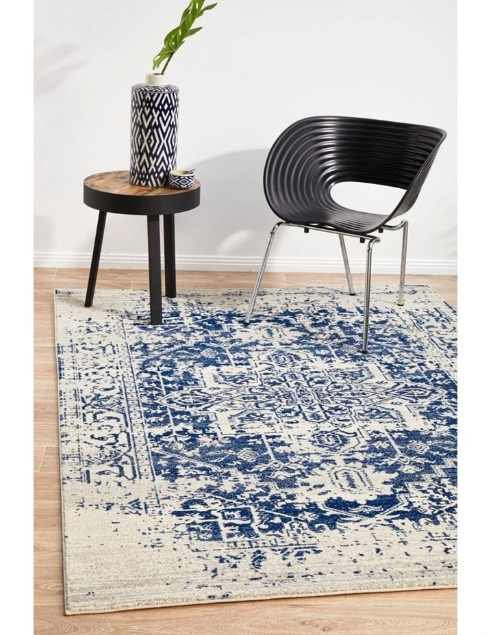 Evoke Horizon White Navy Transitional Rug image 3