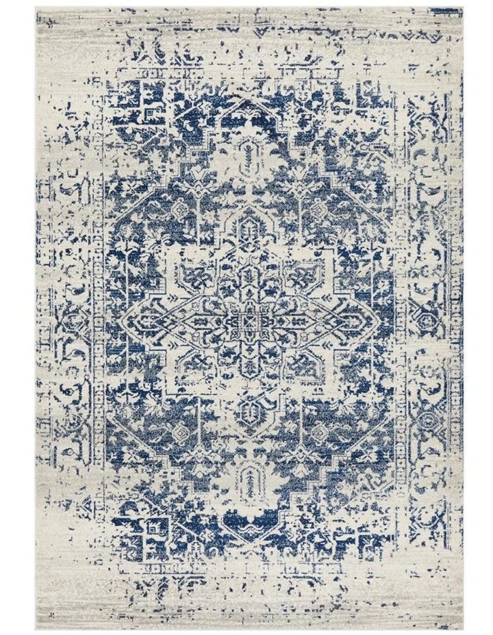 Evoke Horizon White Navy Transitional Rug image 4