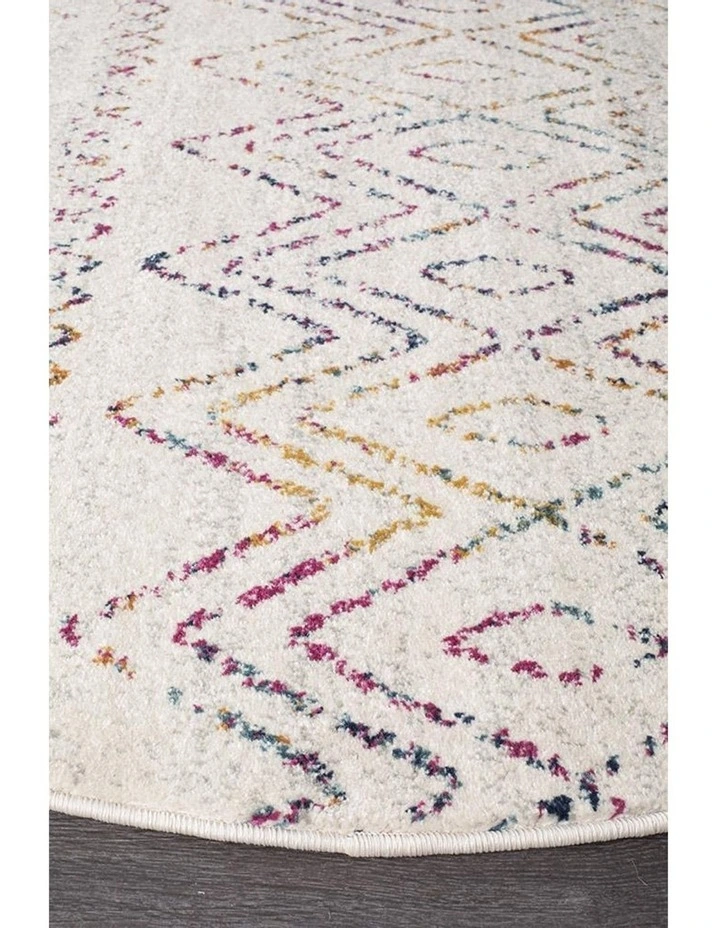 Oasis Nadia Rustic Tribal Round Rug in Multi image 2