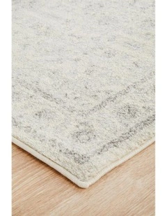 Evoke Winter White Transitional Runner Rug