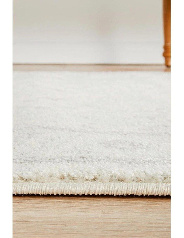 Evoke Winter White Transitional Runner Rug image 2