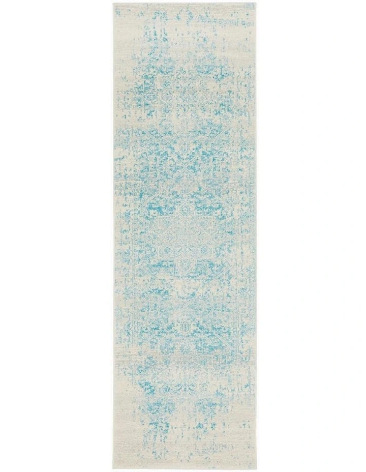 Evoke Glacier White Blue Transitional Rug image 1