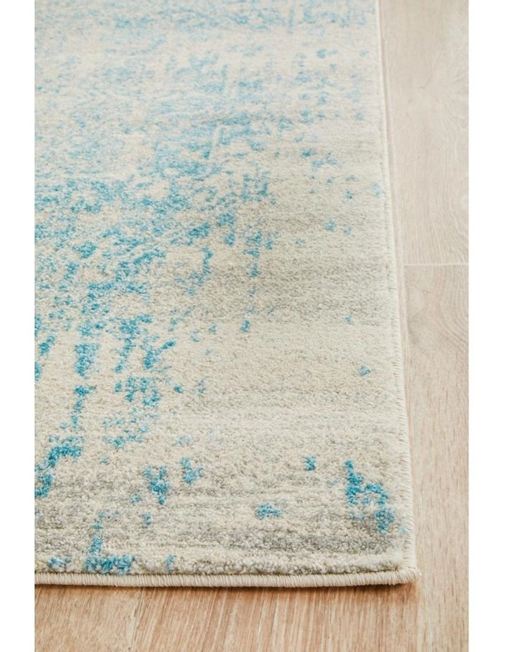 Evoke Glacier White Blue Transitional Rug image 2