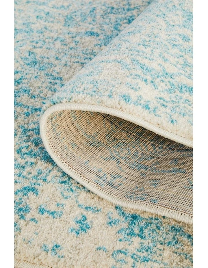 Evoke Glacier White Blue Transitional Rug image 3