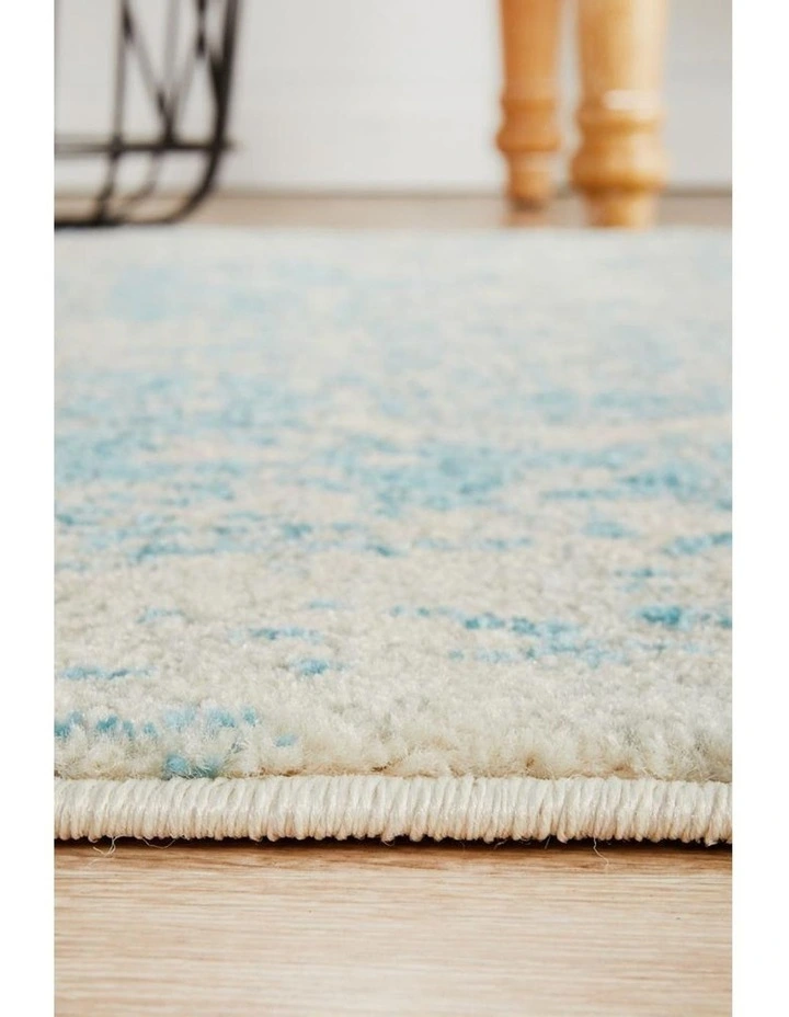 Evoke Glacier White Blue Transitional Rug image 5