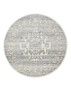 Chrome Addison Silver Round Rug