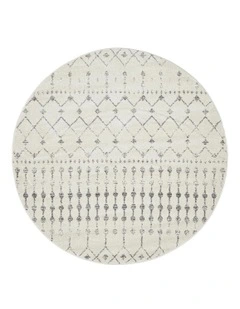Chrome Elsa Silver Round Rug