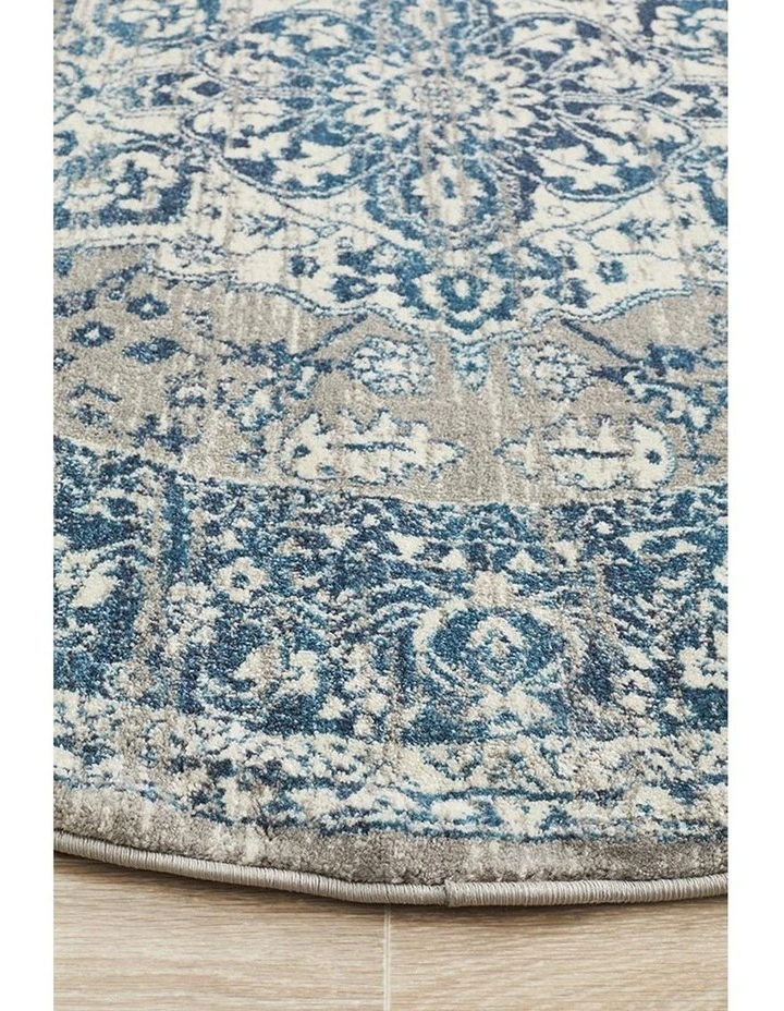 Babylon 207 Blue Round Rug image 5