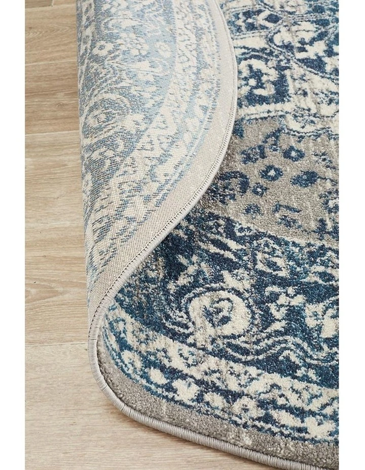 Babylon 207 Blue Round Rug image 7