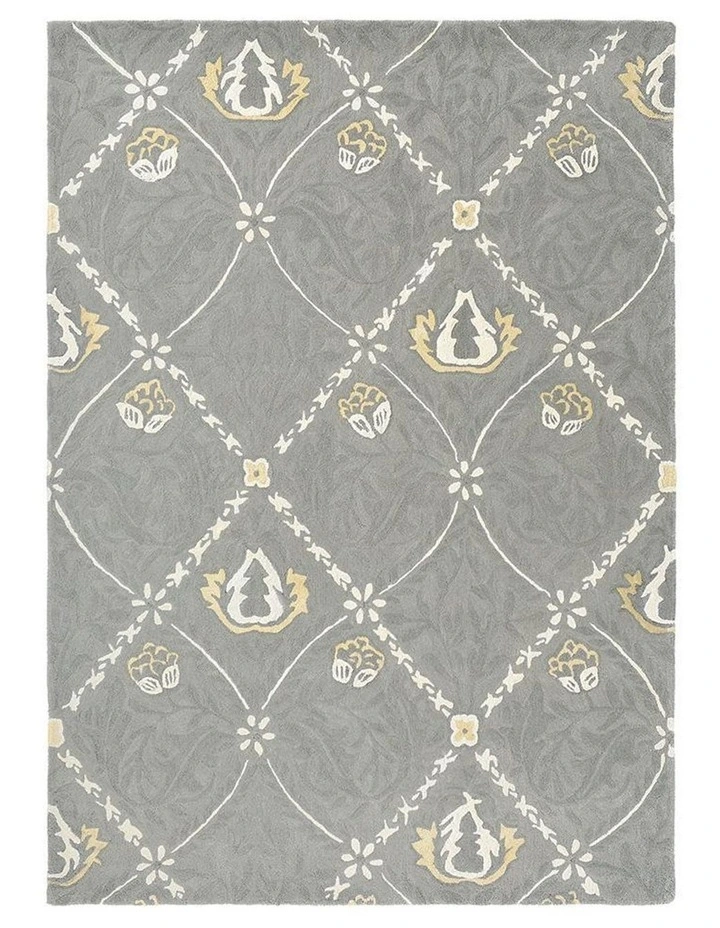Morris & Co Pure Trellis 029104 Rug Grey image 1