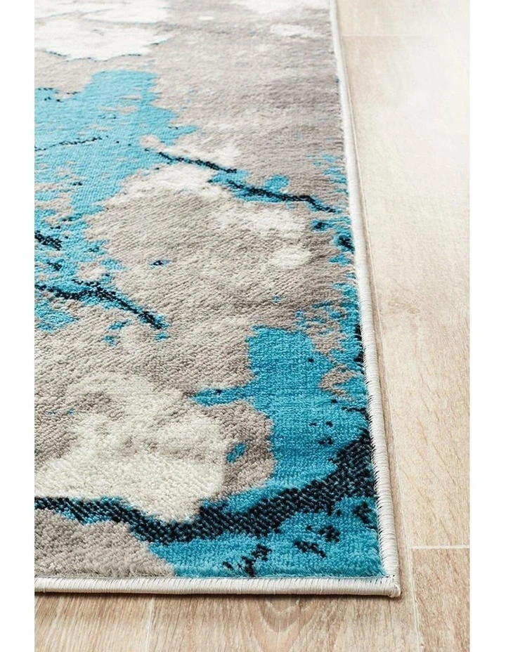 Zoey Contemporary Rug Blue Grey image 4