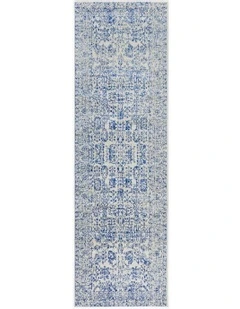 Evoke Frost Blue Transitional Runner Rug