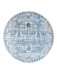 Evoke Frost Blue Transitional Round Rug