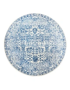 Evoke Frost Blue Transitional Round Rug
