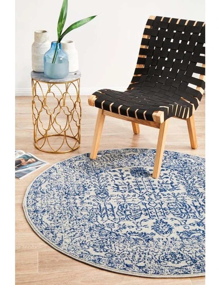 Evoke Frost Blue Transitional Round Rug image 4