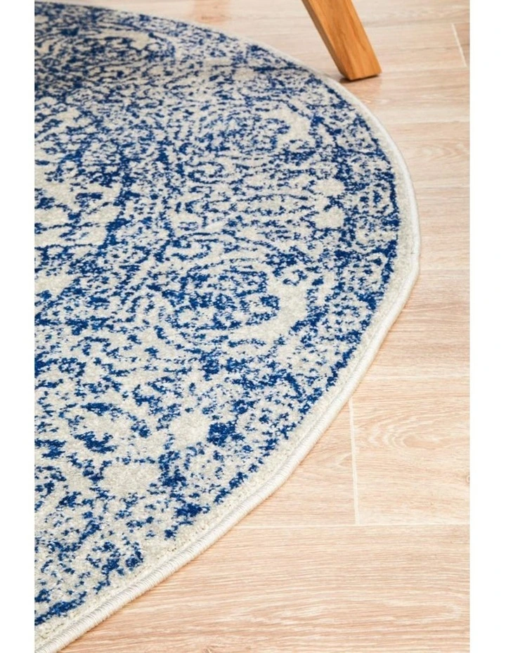 Evoke Frost Blue Transitional Round Rug image 6
