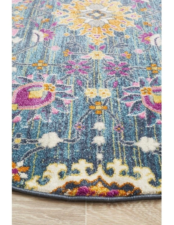 Babylon 210 Blue Round Rug image 5