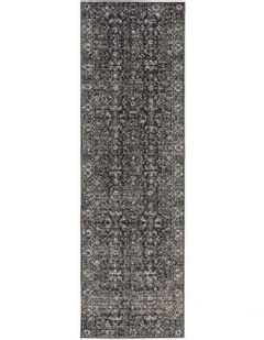 Evoke Estella Charcoal Transitional Runner Rug