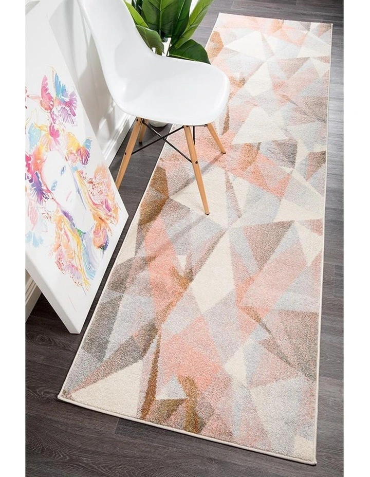 Dimensions Divinity Shatter Blush Modern Runner Rug image 2