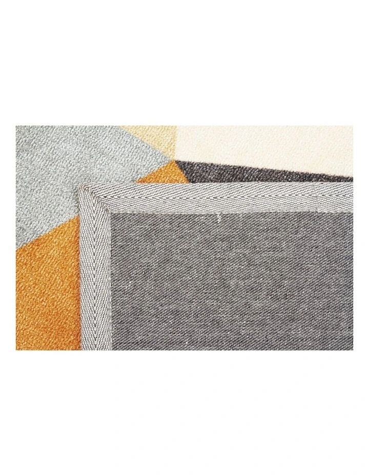 City Modern Pixels Rug Rust Grey Blue image 5