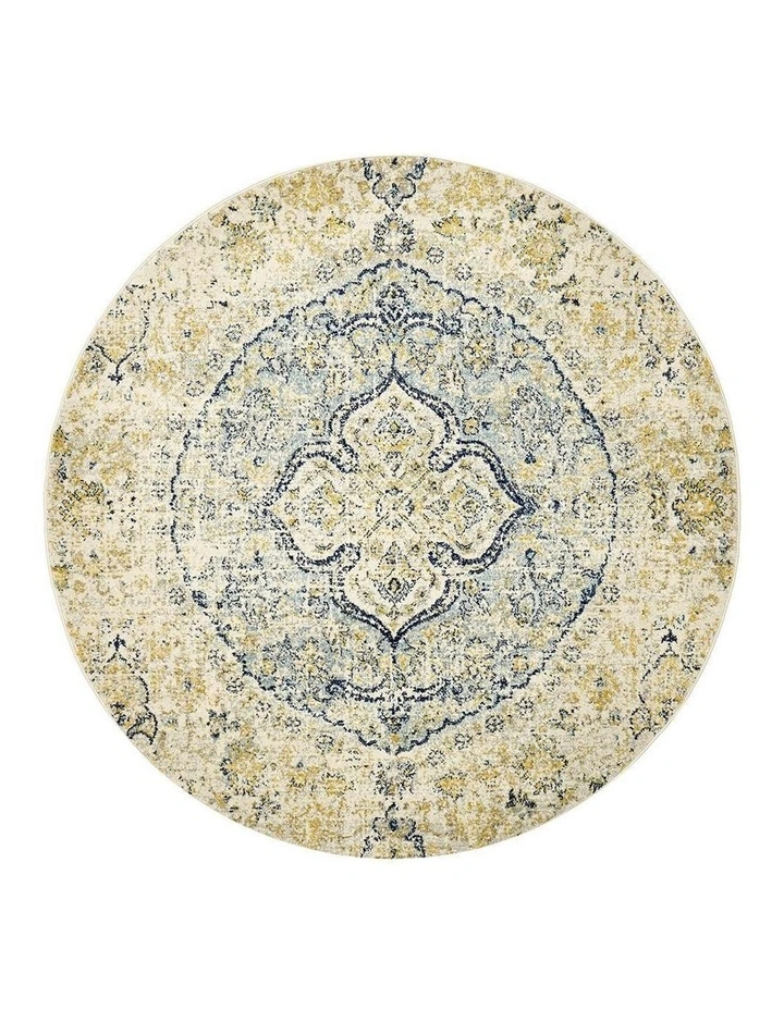 Museum Tyler Sky Blue Round Rug image 1