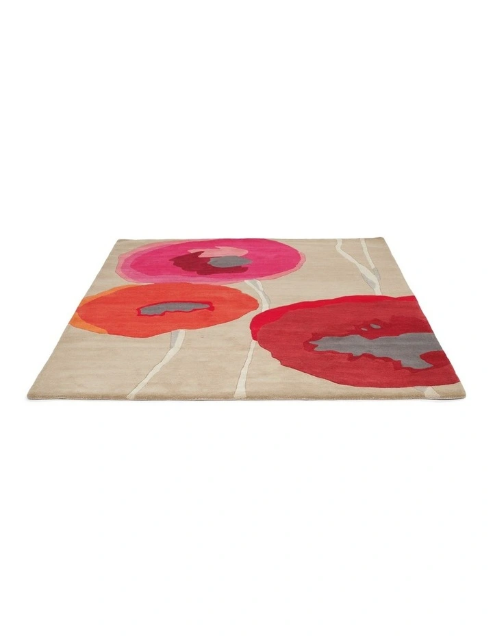 Sanderson Poppies Red/Orange Rug image 3