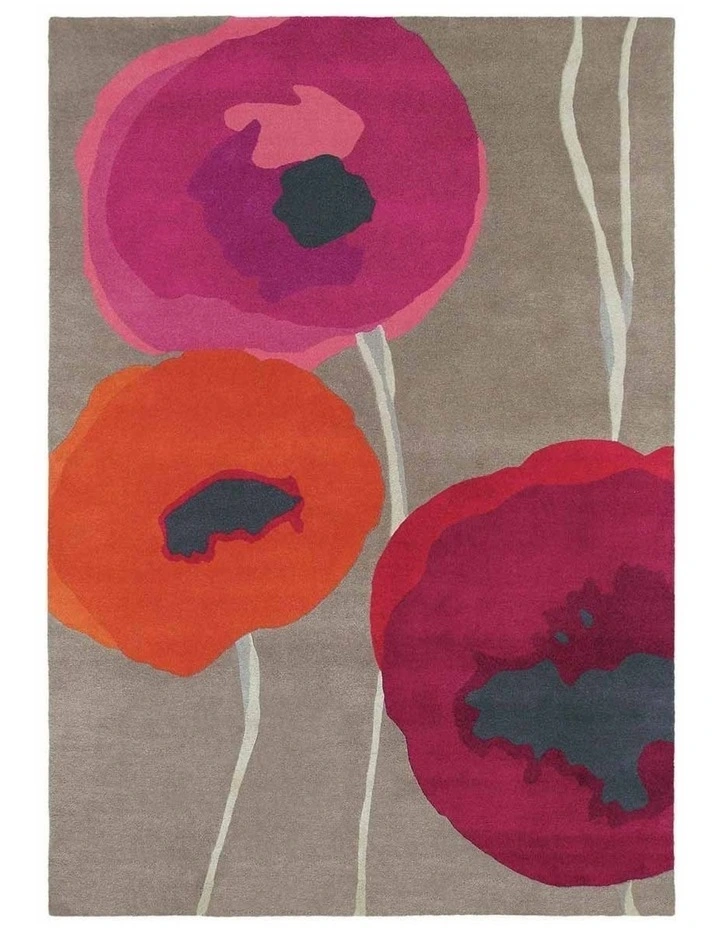 Sanderson Poppies Red/Orange Rug image 7